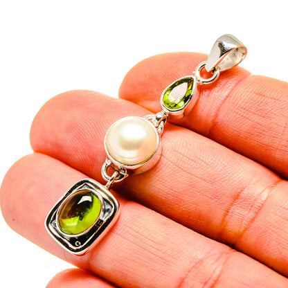 Green Tourmaline Pendants handcrafted by Ana Silver Co - PD753494