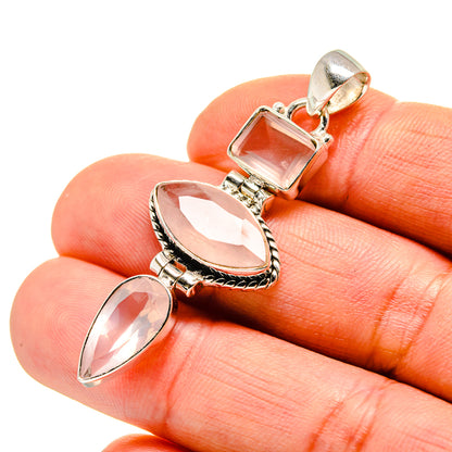 Rose Quartz Pendants handcrafted by Ana Silver Co - PD753507