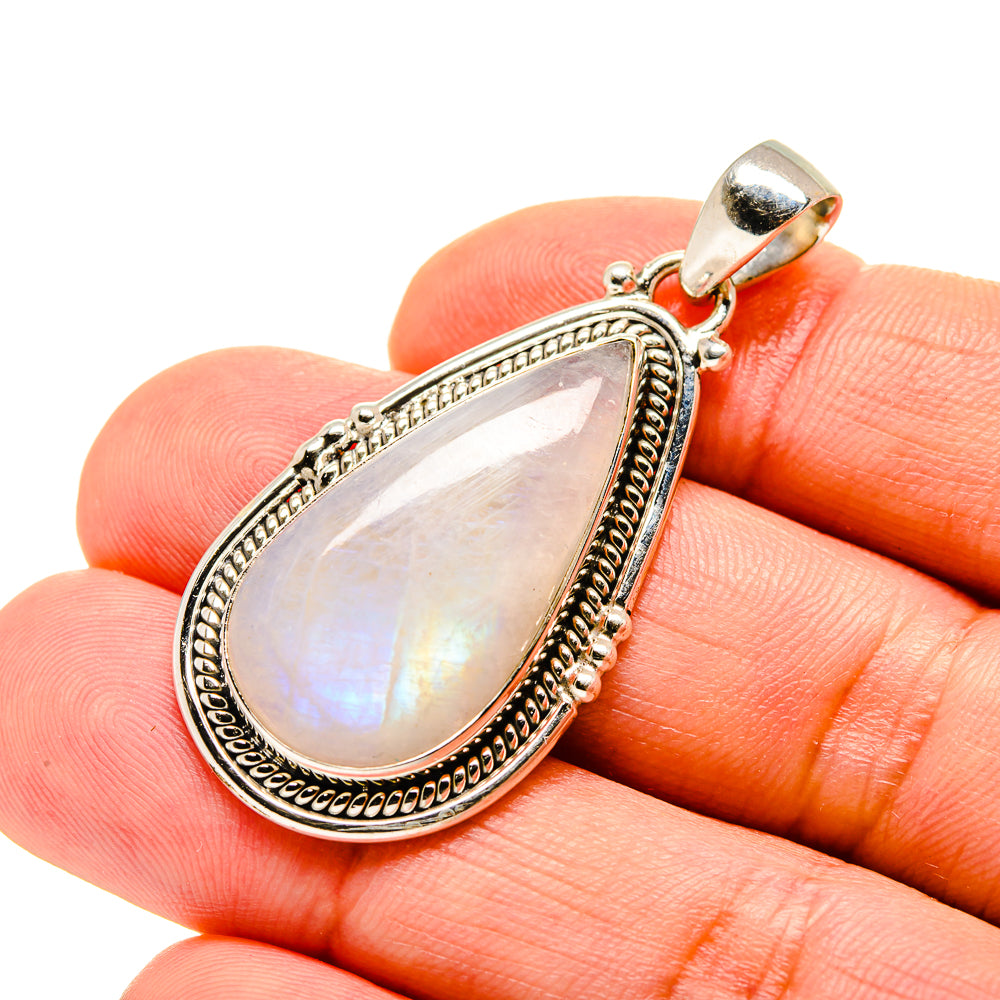 Rainbow Moonstone Pendants handcrafted by Ana Silver Co - PD753558