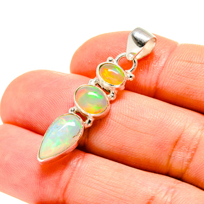 Ethiopian Opal Pendants handcrafted by Ana Silver Co - PD753575