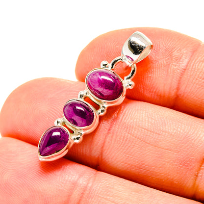 Ruby Pendants handcrafted by Ana Silver Co - PD753577