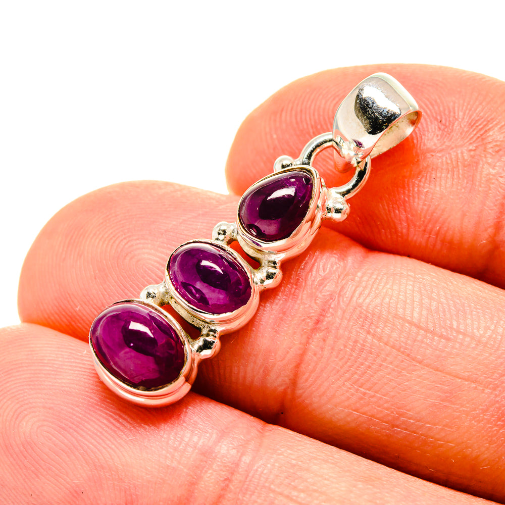 Ruby Pendants handcrafted by Ana Silver Co - PD753578