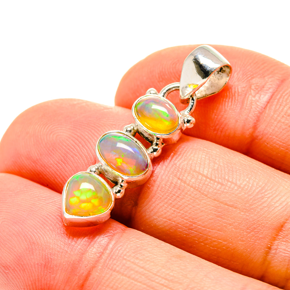 Ethiopian Opal Pendants handcrafted by Ana Silver Co - PD753592