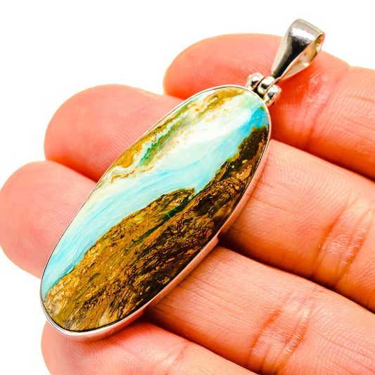 Peruvian Opal Pendants handcrafted by Ana Silver Co - PD753619