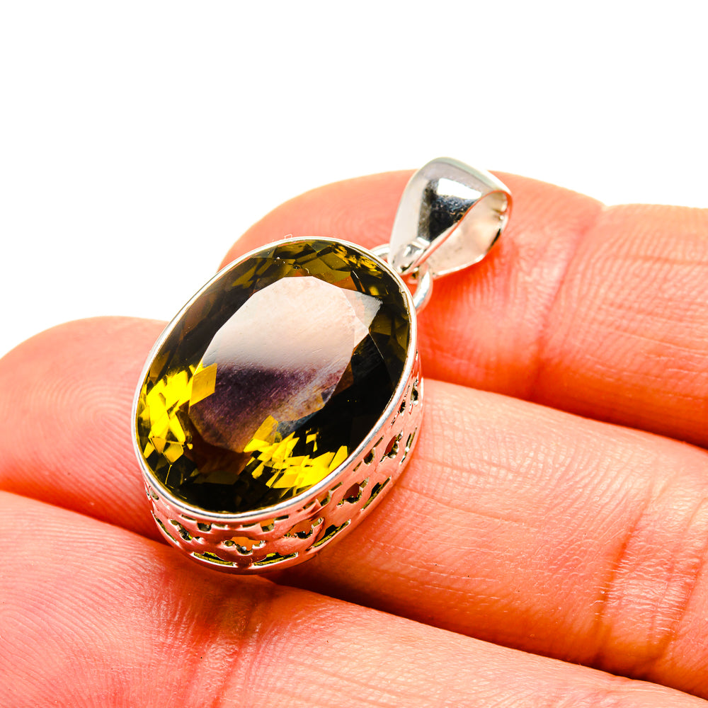 Olive Quartz Pendants handcrafted by Ana Silver Co - PD753622