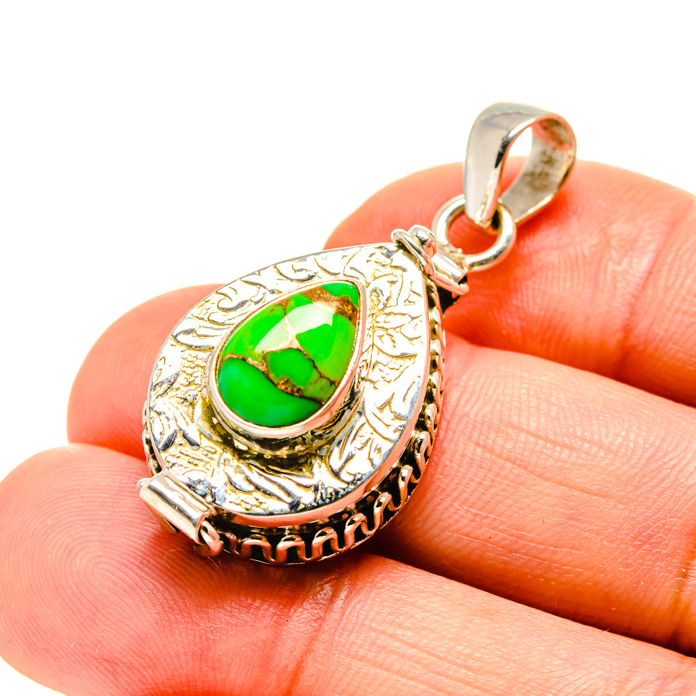 Green Copper Composite Turquoise Pendants handcrafted by Ana Silver Co - PD753631