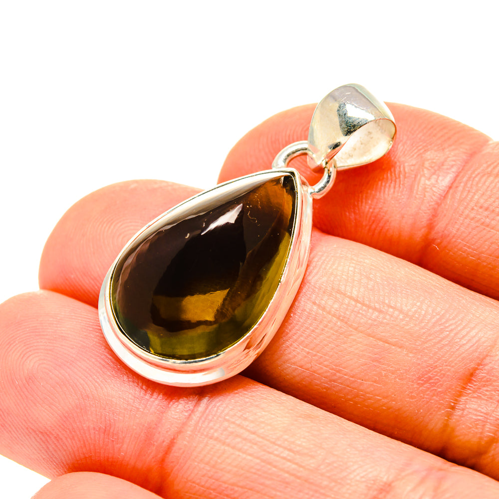 Olive Quartz Pendants handcrafted by Ana Silver Co - PD753645
