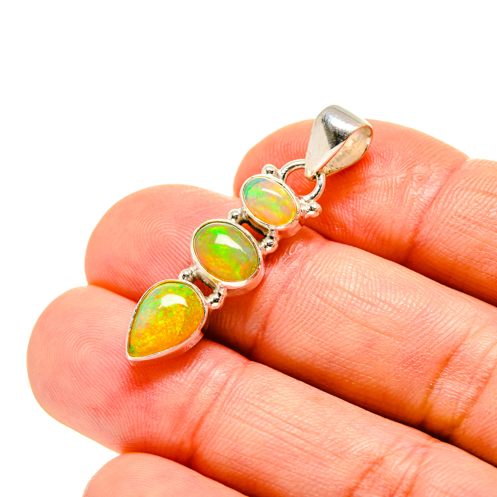 Ethiopian Opal Pendants handcrafted by Ana Silver Co - PD753666