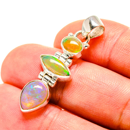 Ethiopian Opal Pendants handcrafted by Ana Silver Co - PD753703