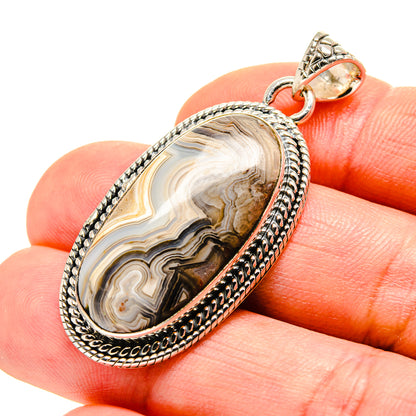 Laguna Lace Agate Pendants handcrafted by Ana Silver Co - PD753707
