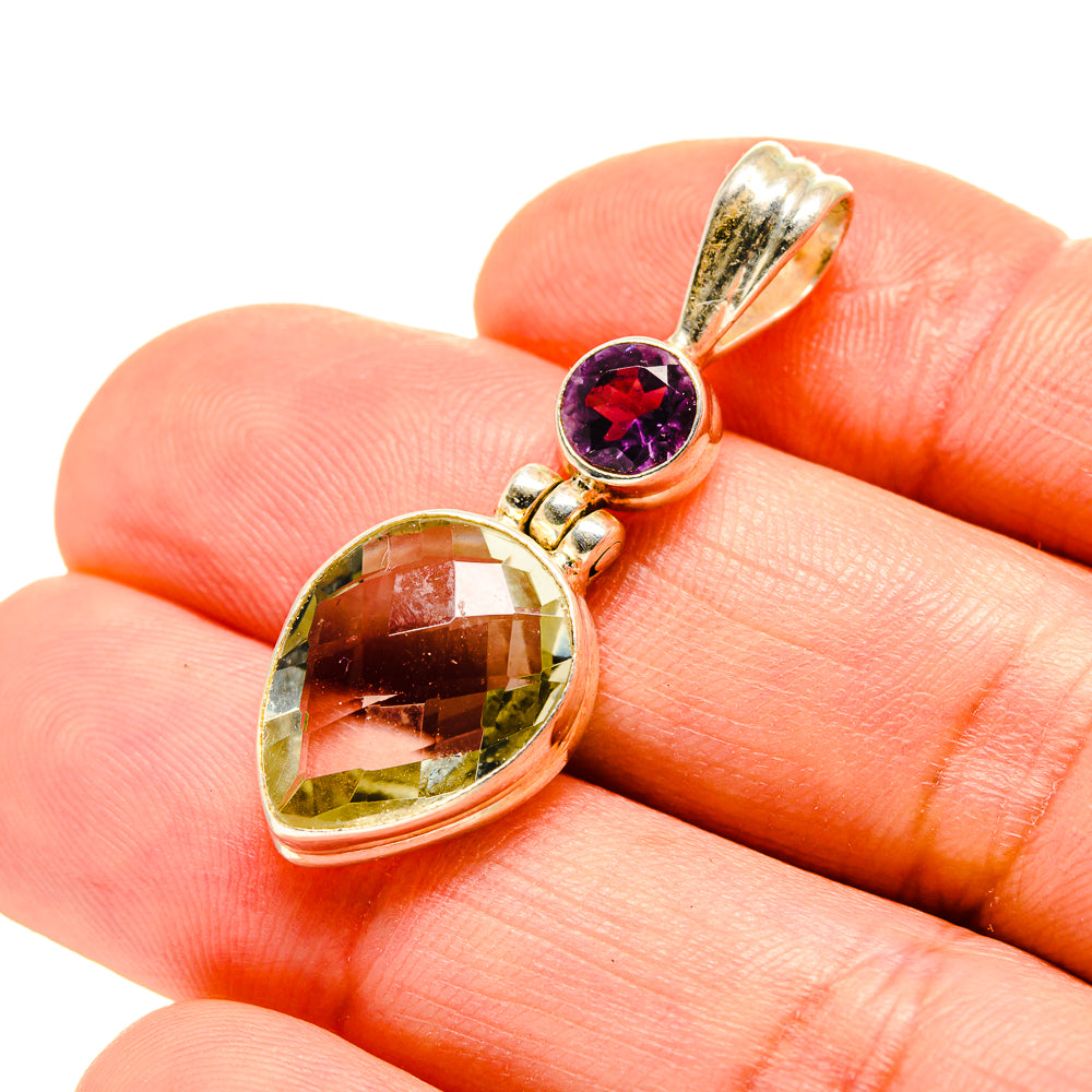 Green Amethyst Pendants handcrafted by Ana Silver Co - PD753732