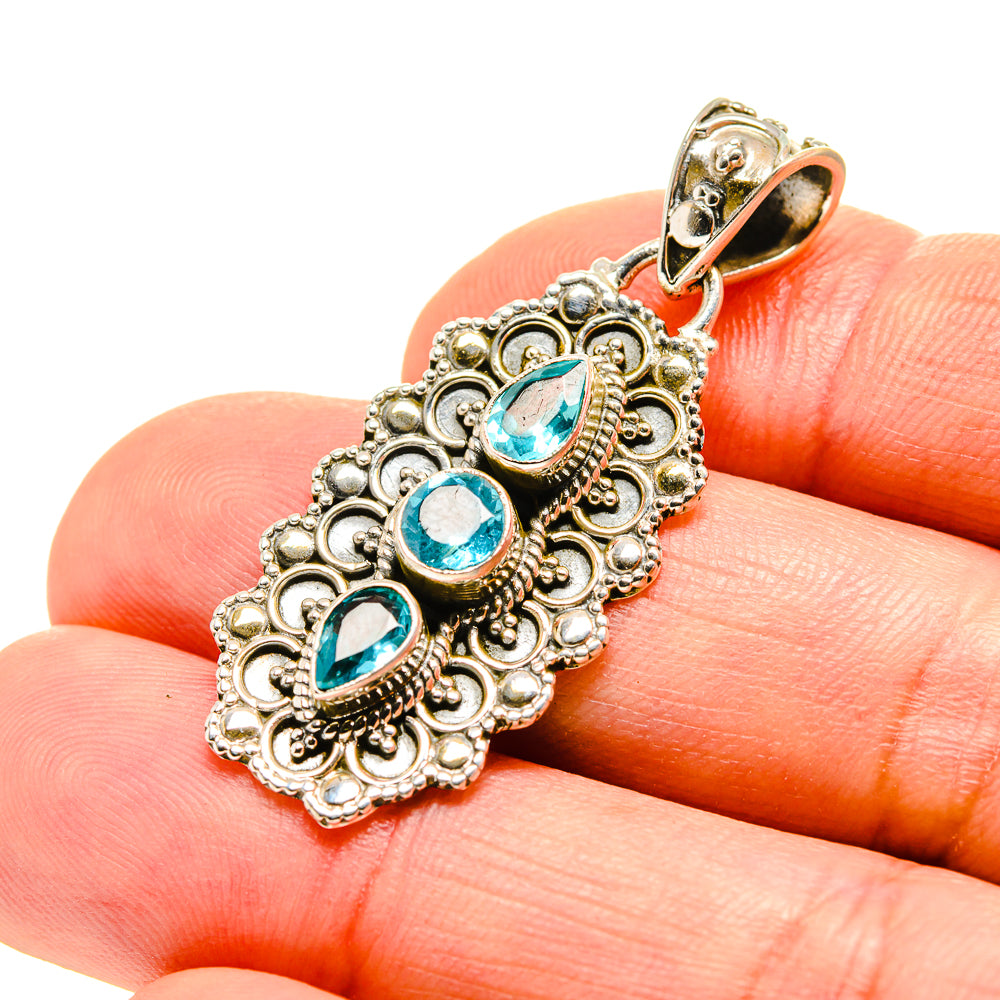 Blue Topaz Pendants handcrafted by Ana Silver Co - PD753734