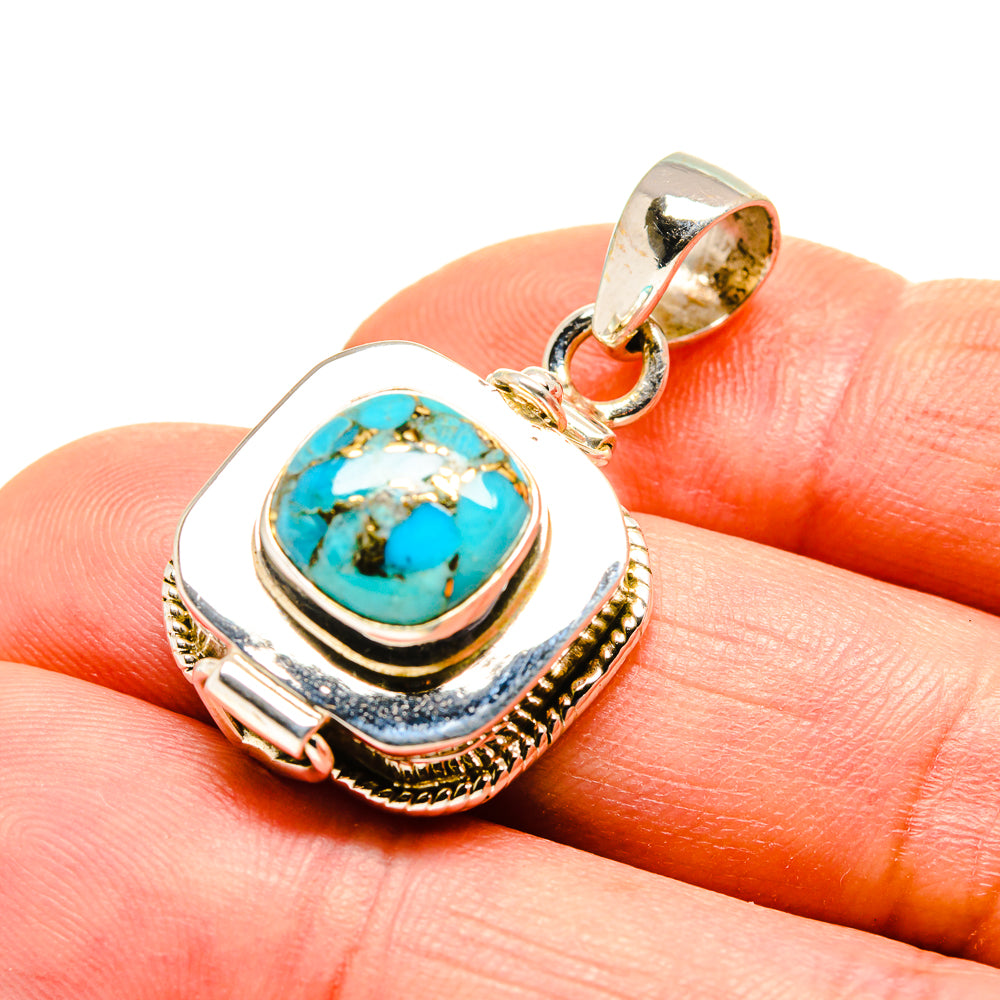 Blue Copper Composite Turquoise Pendants handcrafted by Ana Silver Co - PD753754