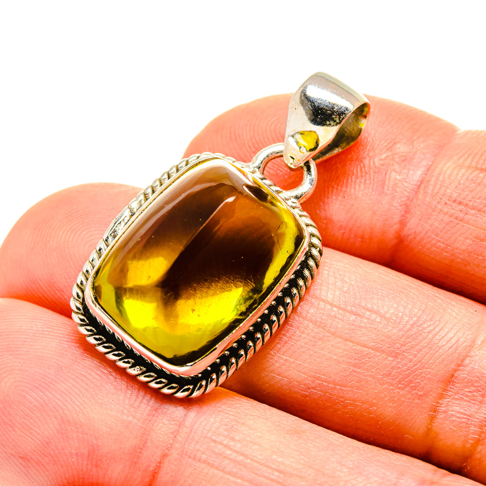 Olive Quartz Pendants handcrafted by Ana Silver Co - PD753764