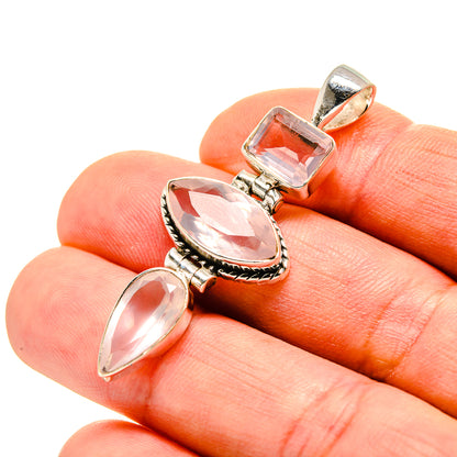 Rose Quartz Pendants handcrafted by Ana Silver Co - PD753786