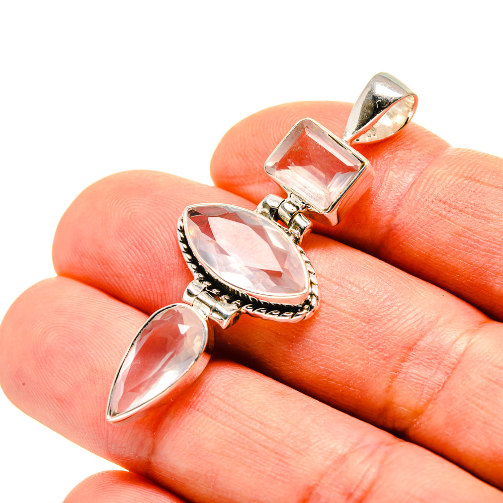 Rose Quartz Pendants handcrafted by Ana Silver Co - PD753787