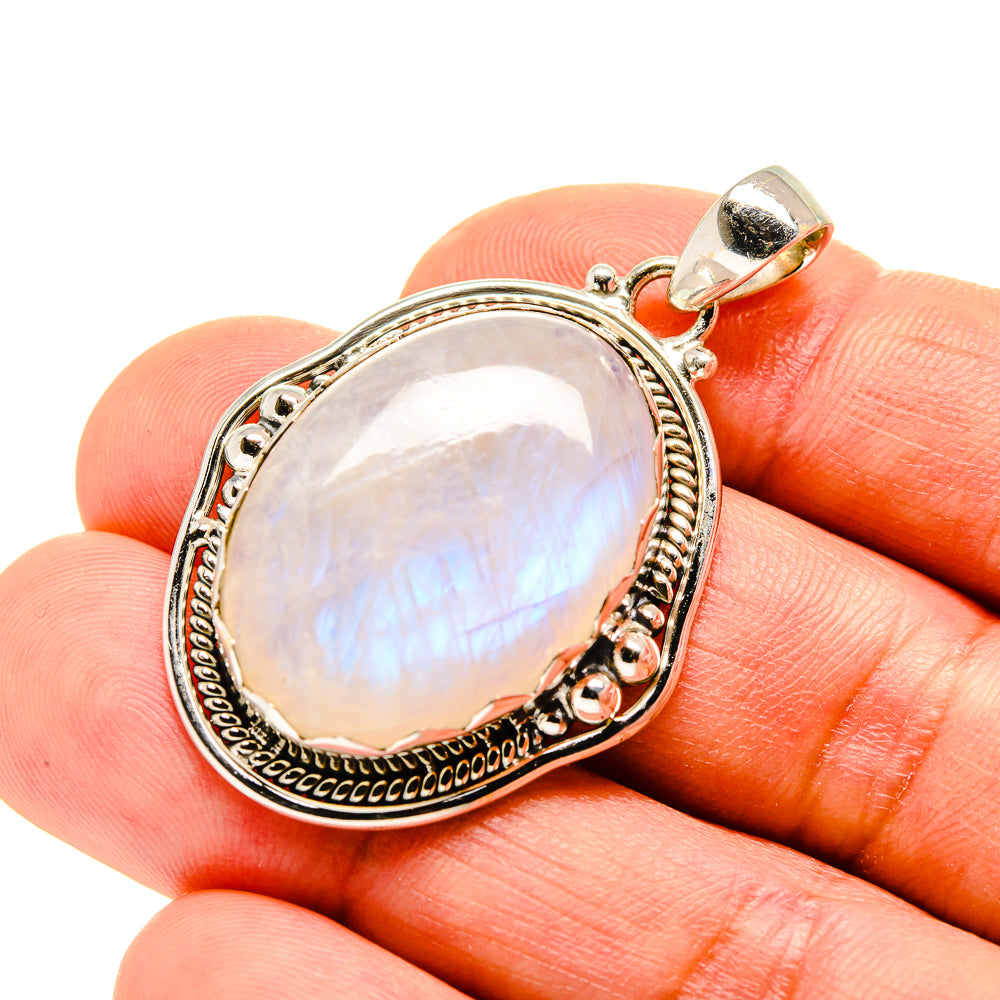 Rainbow Moonstone Pendants handcrafted by Ana Silver Co - PD753819