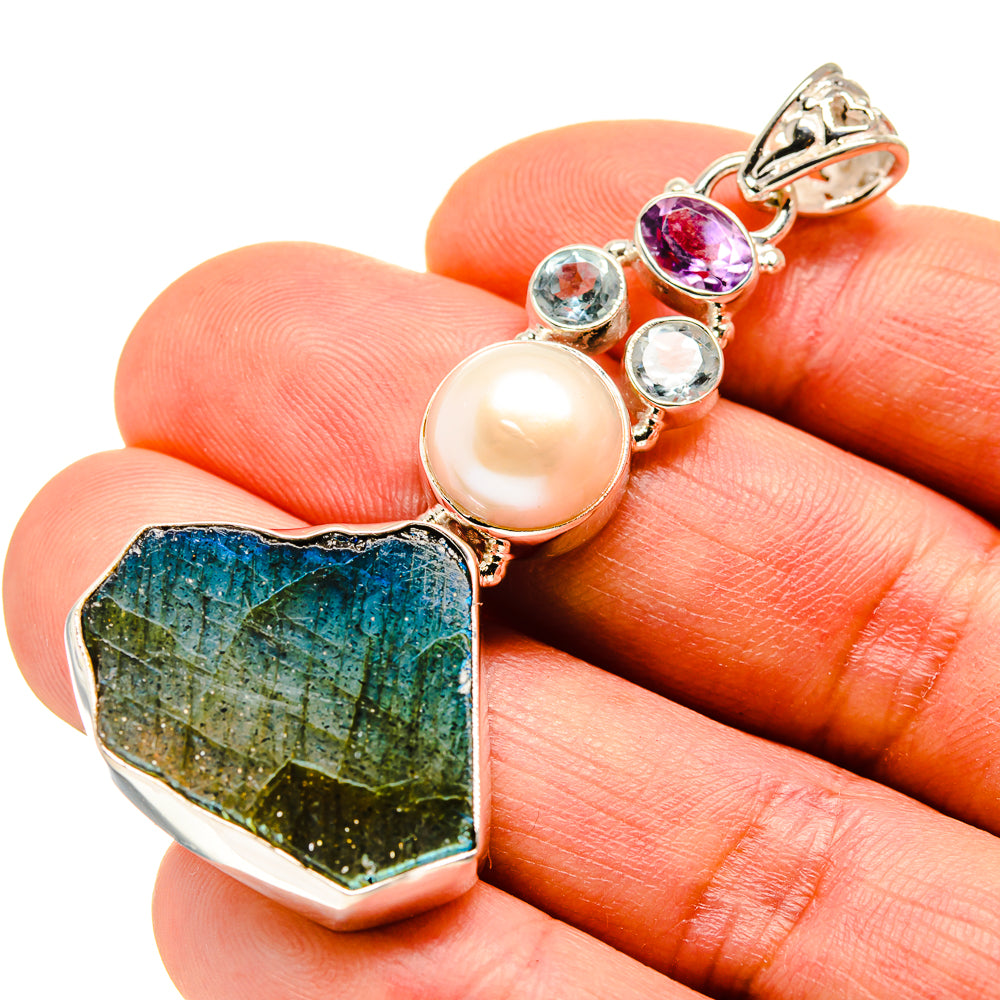 Labradorite Pendants handcrafted by Ana Silver Co - PD753835