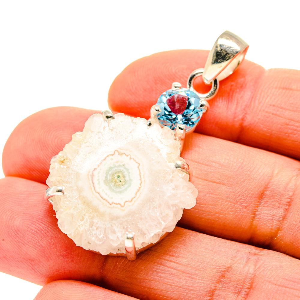 White Solar Quartz Pendants handcrafted by Ana Silver Co - PD753861