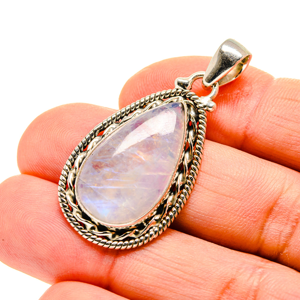 Rainbow Moonstone Pendants handcrafted by Ana Silver Co - PD753888
