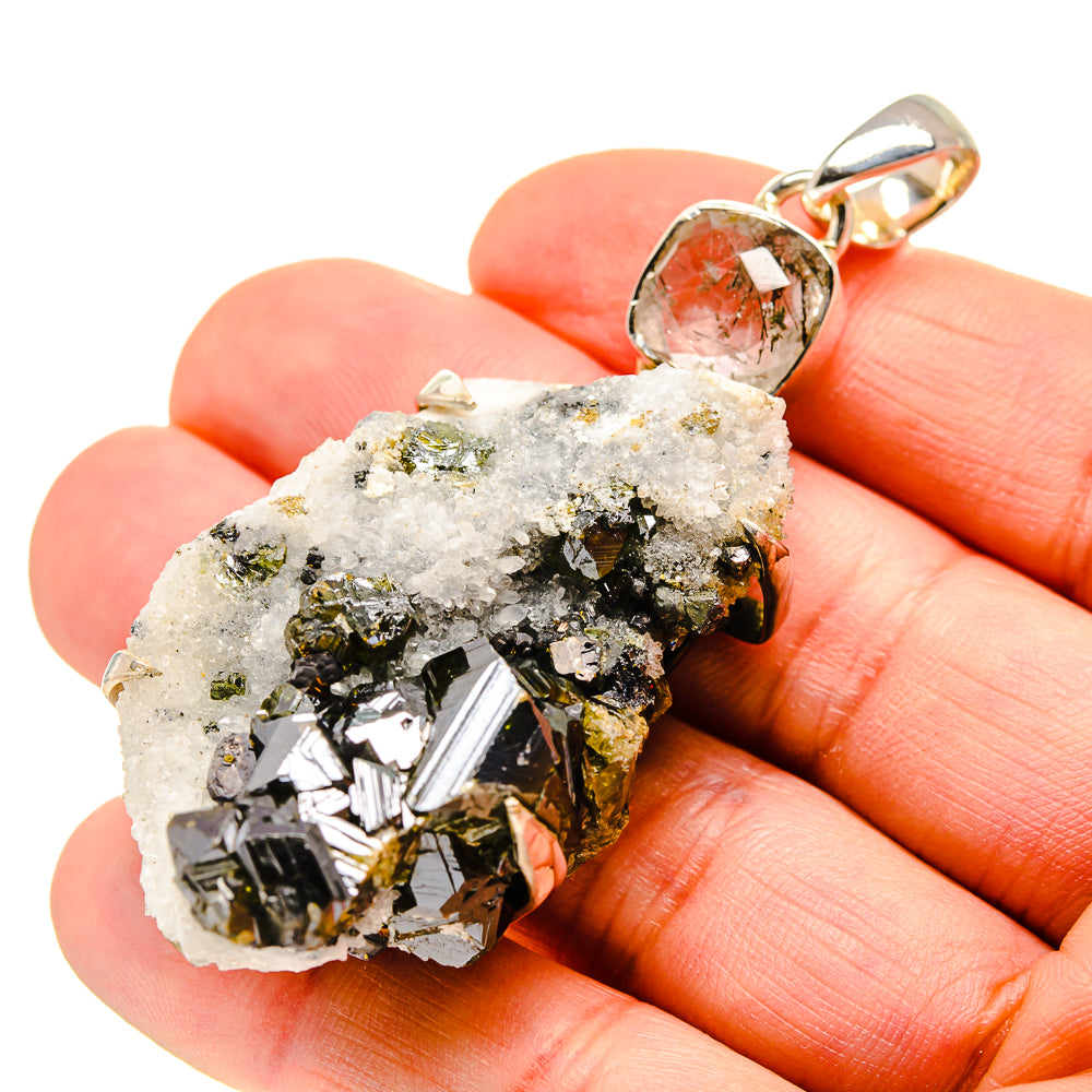 Hematite Druzy Pendants handcrafted by Ana Silver Co - PD753904