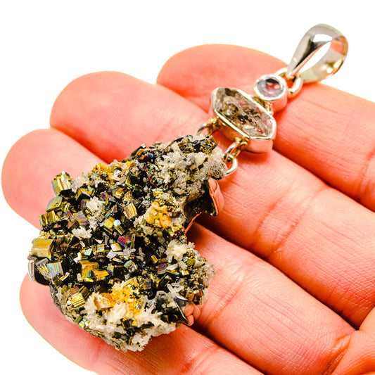 Pyrite Druzy Pendants handcrafted by Ana Silver Co - PD753905
