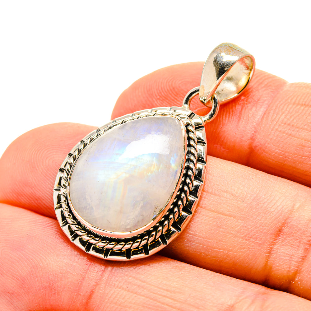 Rainbow Moonstone Pendants handcrafted by Ana Silver Co - PD753951