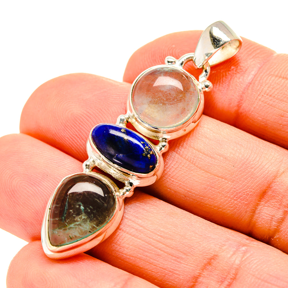 Blue Fluorite Pendants handcrafted by Ana Silver Co - PD753974