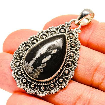 Chrysanthemum Stone Pendants handcrafted by Ana Silver Co - PD753977