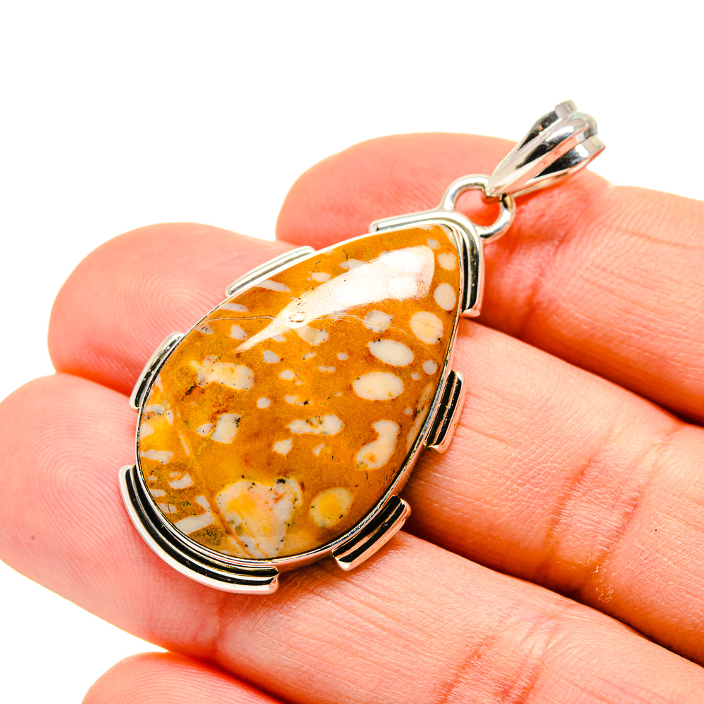 Peanut Wood Jasper Pendants handcrafted by Ana Silver Co - PD754018