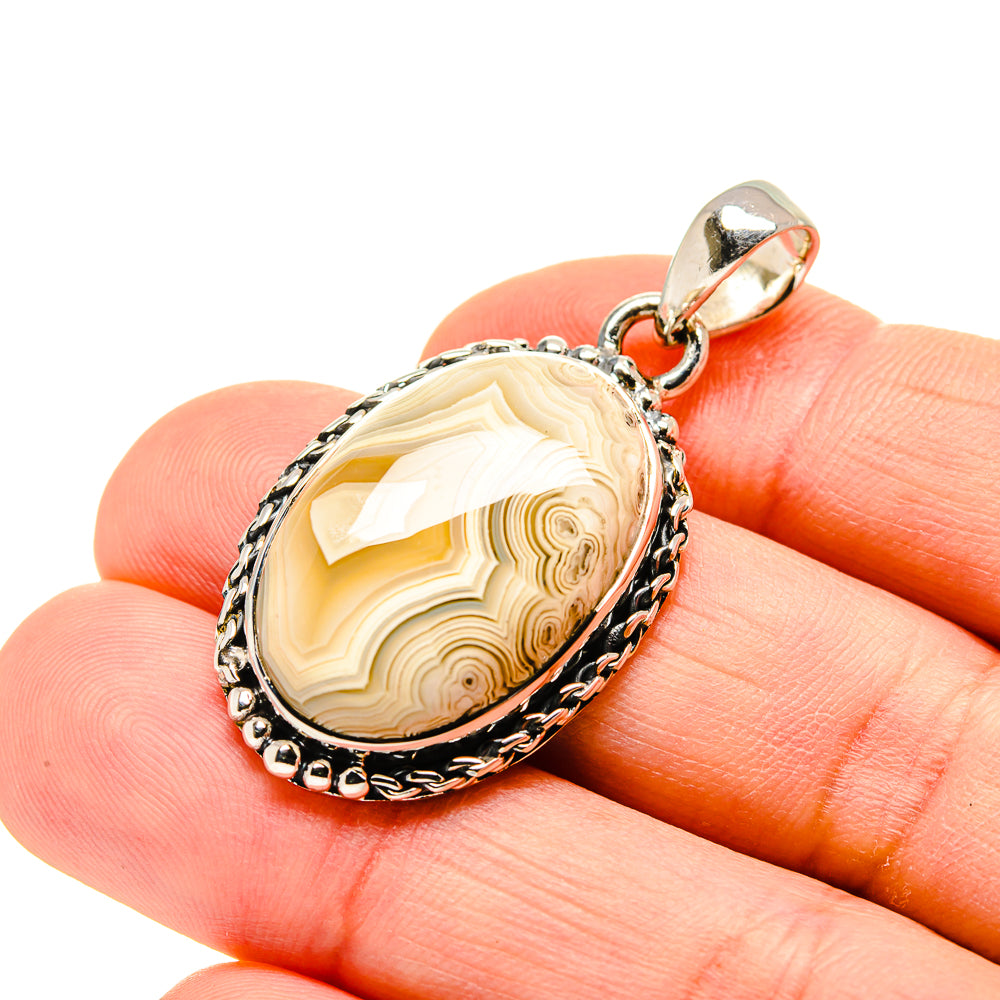 Laguna Lace Agate Pendants handcrafted by Ana Silver Co - PD754027