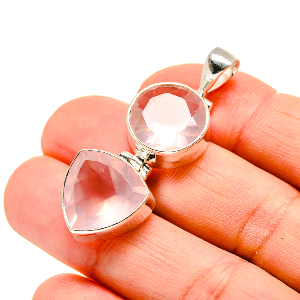 Rose Quartz Pendants handcrafted by Ana Silver Co - PD754032