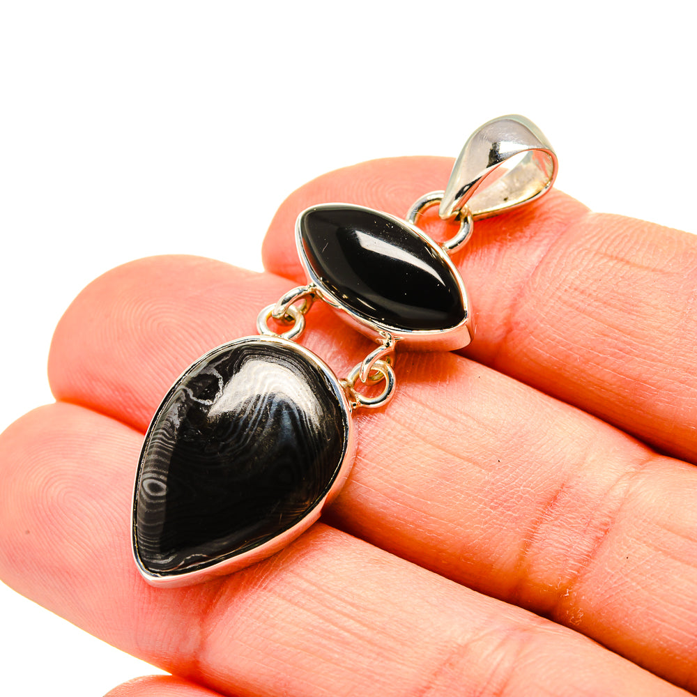 Psilomelane Pendants handcrafted by Ana Silver Co - PD754058