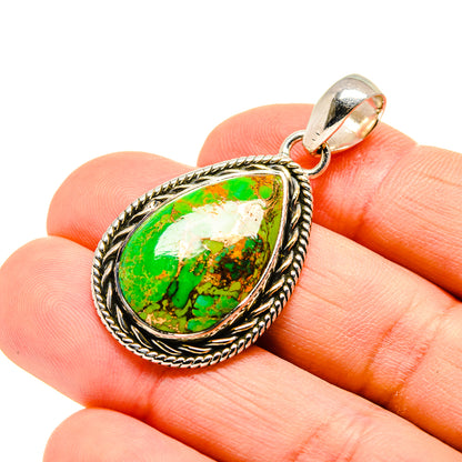 Green Copper Composite Turquoise Pendants handcrafted by Ana Silver Co - PD754061