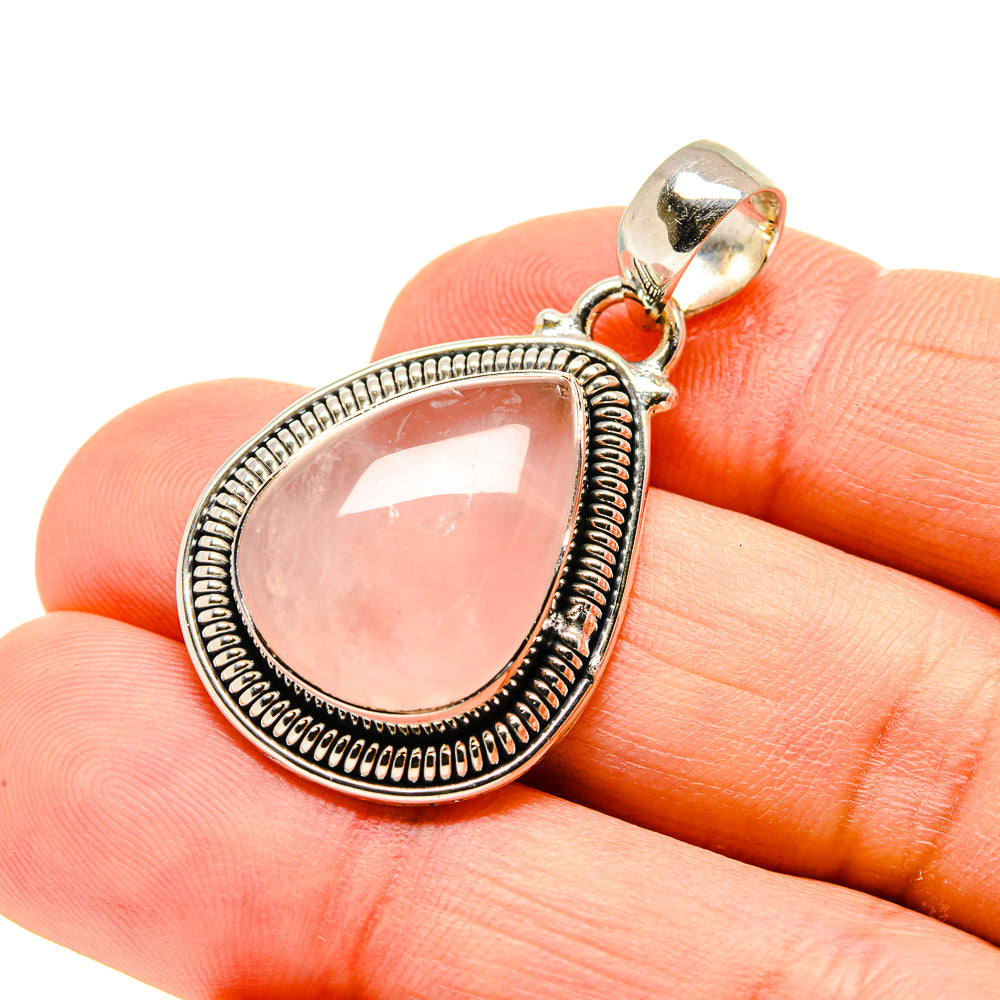 Rose Quartz Pendants handcrafted by Ana Silver Co - PD754066
