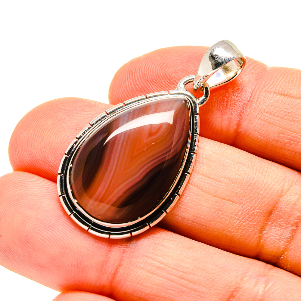 Botswana Agate Pendants handcrafted by Ana Silver Co - PD754068