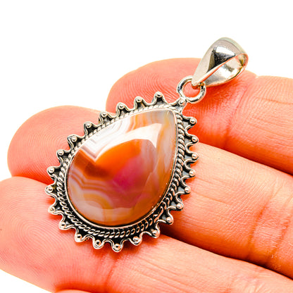 Botswana Agate Pendants handcrafted by Ana Silver Co - PD754069