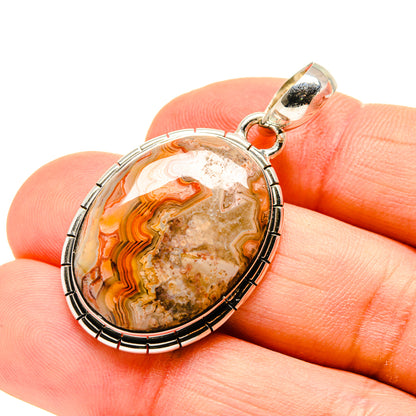 Laguna Lace Agate Pendants handcrafted by Ana Silver Co - PD754070