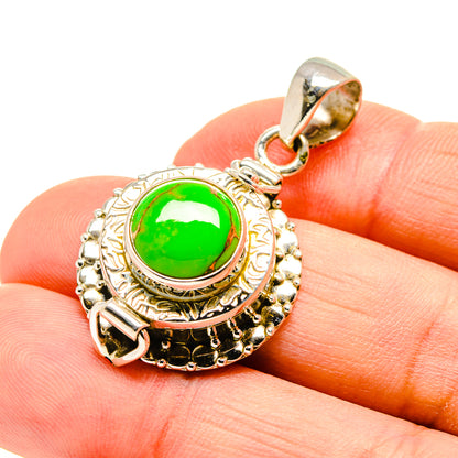 Green Copper Composite Turquoise Pendants handcrafted by Ana Silver Co - PD754080