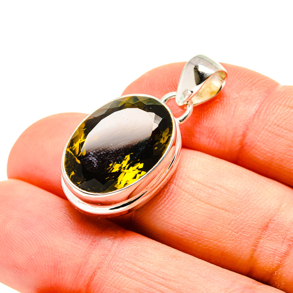 Olive Quartz Pendants handcrafted by Ana Silver Co - PD754083