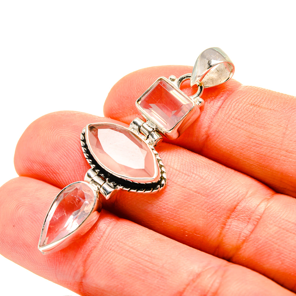 Rose Quartz Pendants handcrafted by Ana Silver Co - PD754094