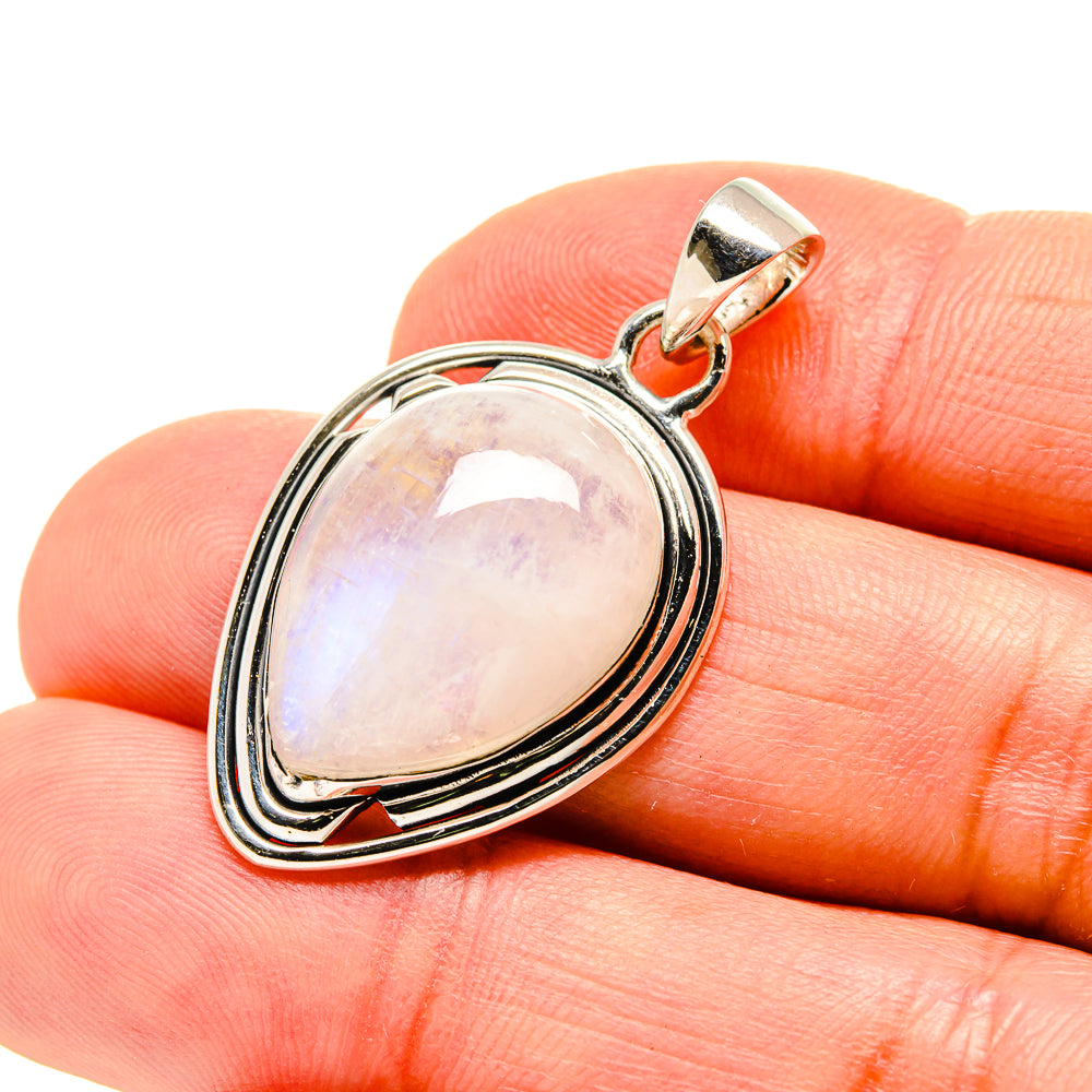 Rainbow Moonstone Pendants handcrafted by Ana Silver Co - PD754117
