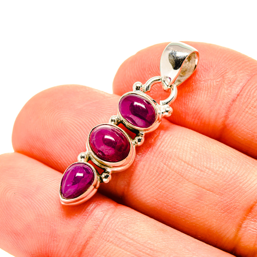 Pink Tourmaline Pendants handcrafted by Ana Silver Co - PD754132