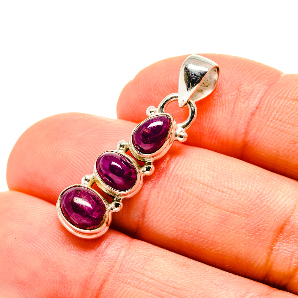 Pink Tourmaline Pendants handcrafted by Ana Silver Co - PD754133