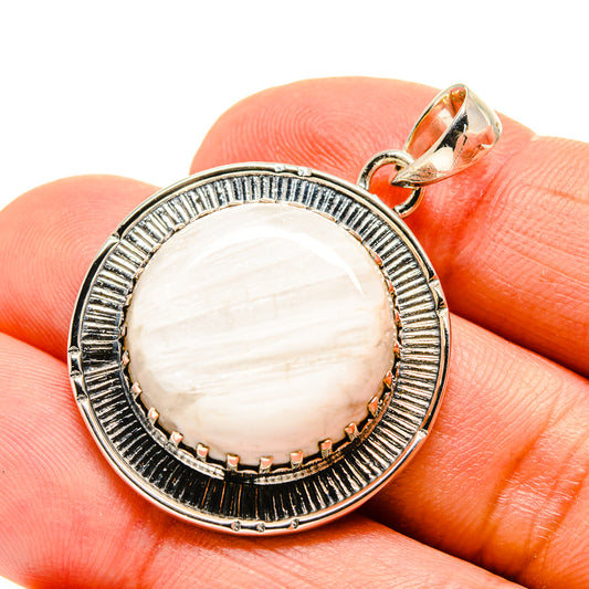 White Scolecite Pendants handcrafted by Ana Silver Co - PD754138