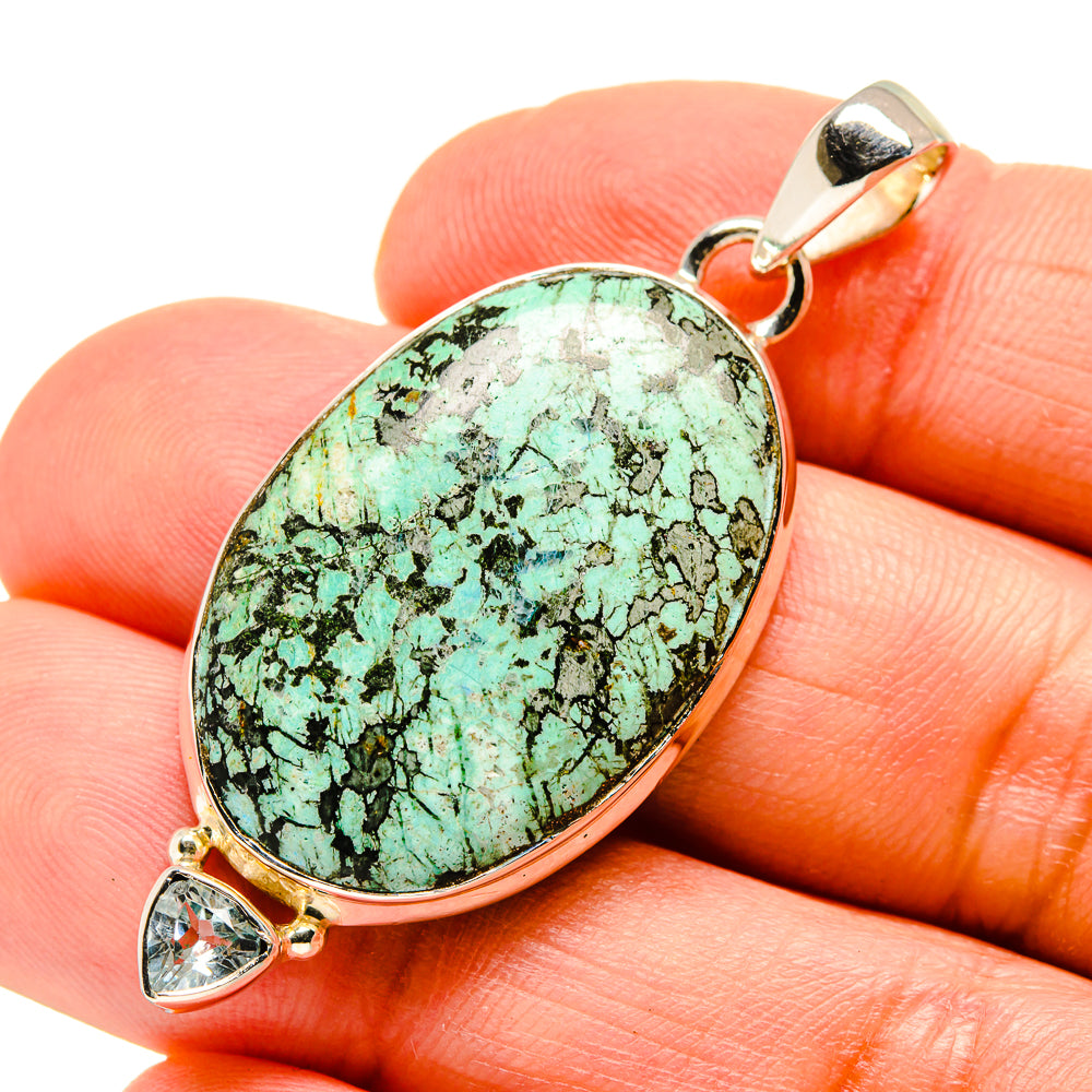 Tibetan Turquoise Pendants handcrafted by Ana Silver Co - PD754139