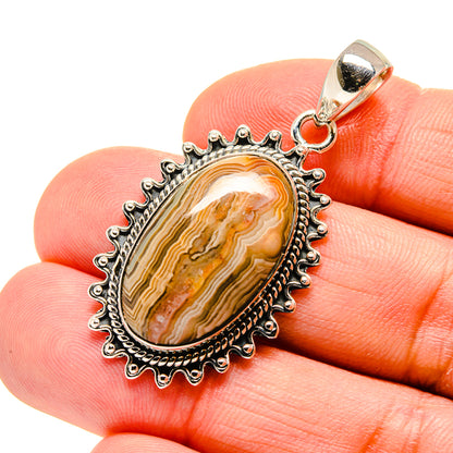 Laguna Lace Agate Pendants handcrafted by Ana Silver Co - PD754163
