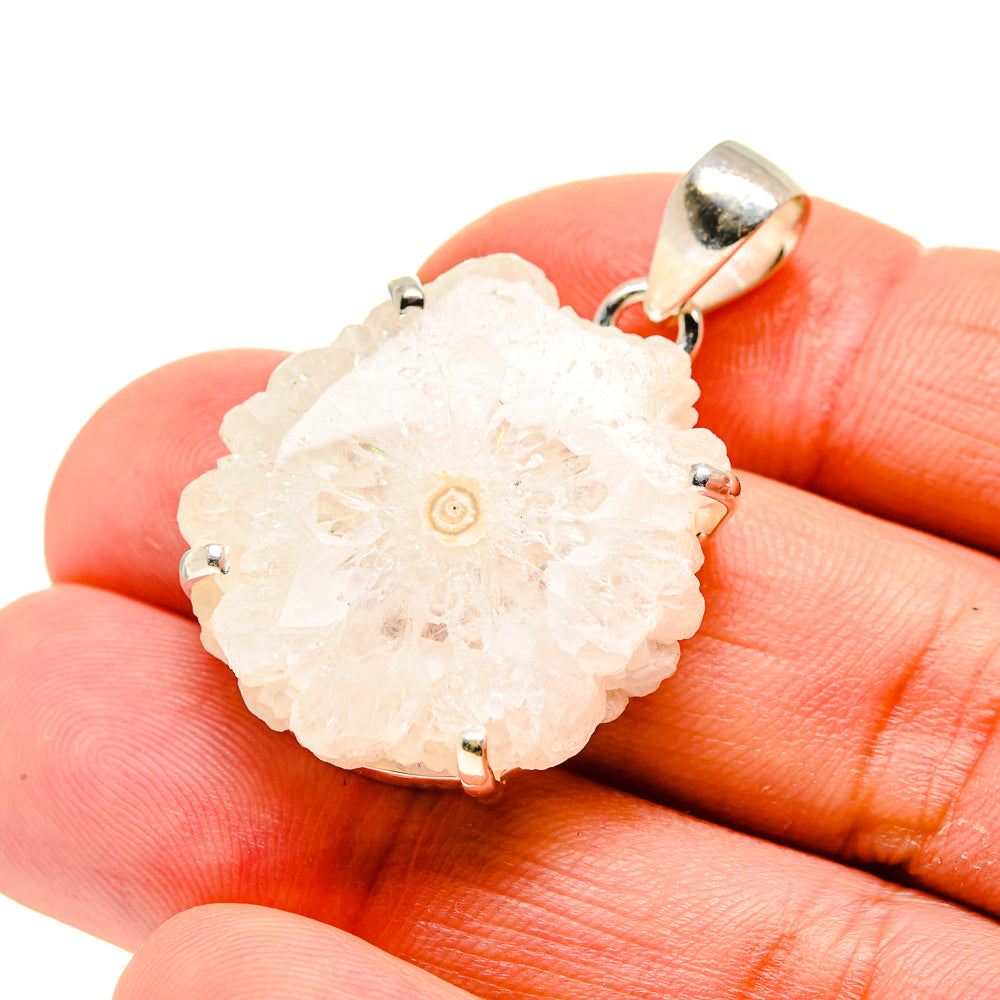 White Solar Quartz Pendants handcrafted by Ana Silver Co - PD754166