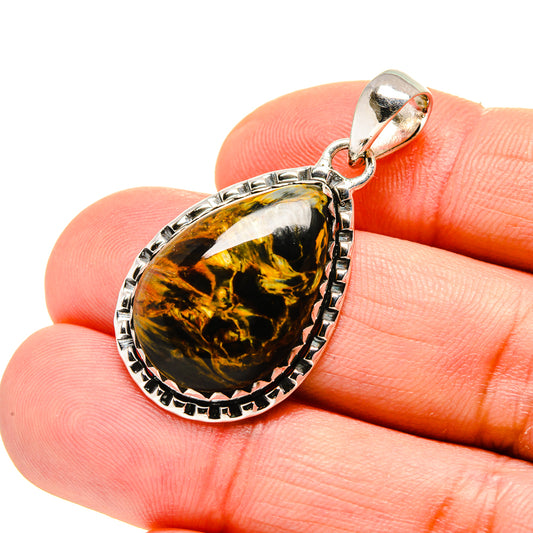 Golden Pietersite Pendants handcrafted by Ana Silver Co - PD754167