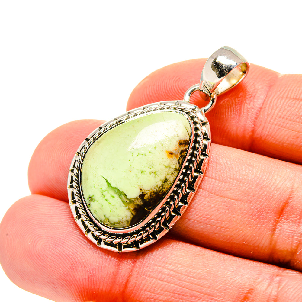 Lemon Chrysoprase Pendants handcrafted by Ana Silver Co - PD754168